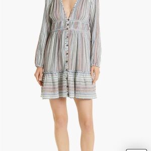 Veronica Beard Multicolor Striped Long Sleeve Dress (F-004)